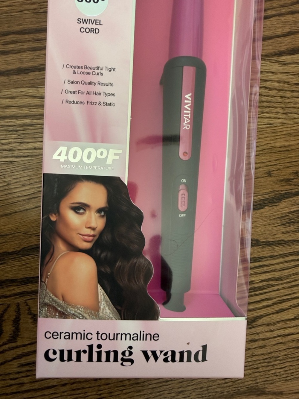 Vivitar Pink Ceramic Tourmaline Curling Wand - 1/2" to 1" - Picture 5 of 5